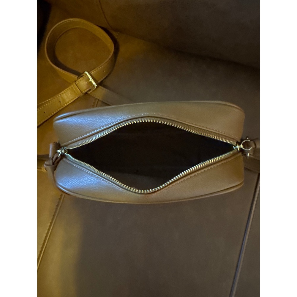 Katie Loxton Crossbody Bag Tan Brown Vegan Leather Gold Hardware Camera Bag - Picture 7 of 9